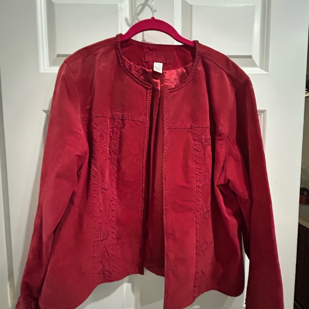 Red Women's suede Jacket